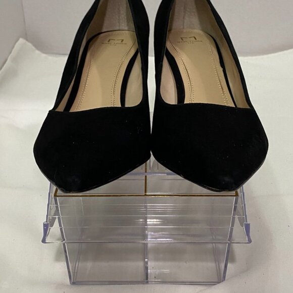 Marc Fisher LTD Black Suede Pointed Toe Block Heel Pumps Size 11M - Picture 8 of 14